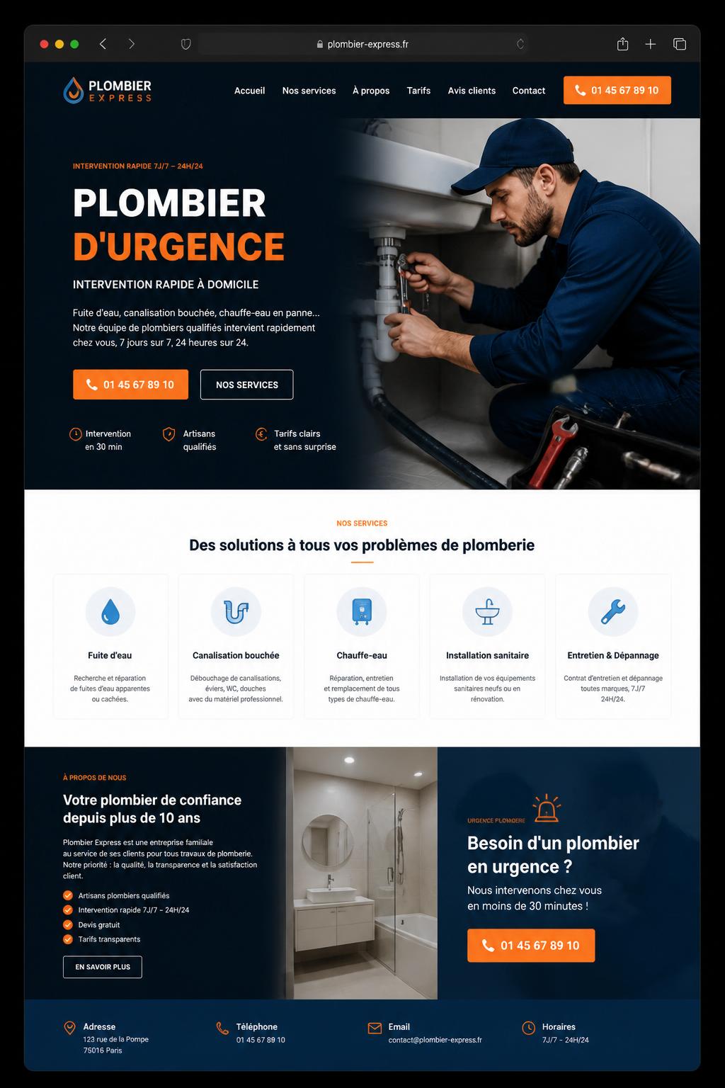 Site web Plombier